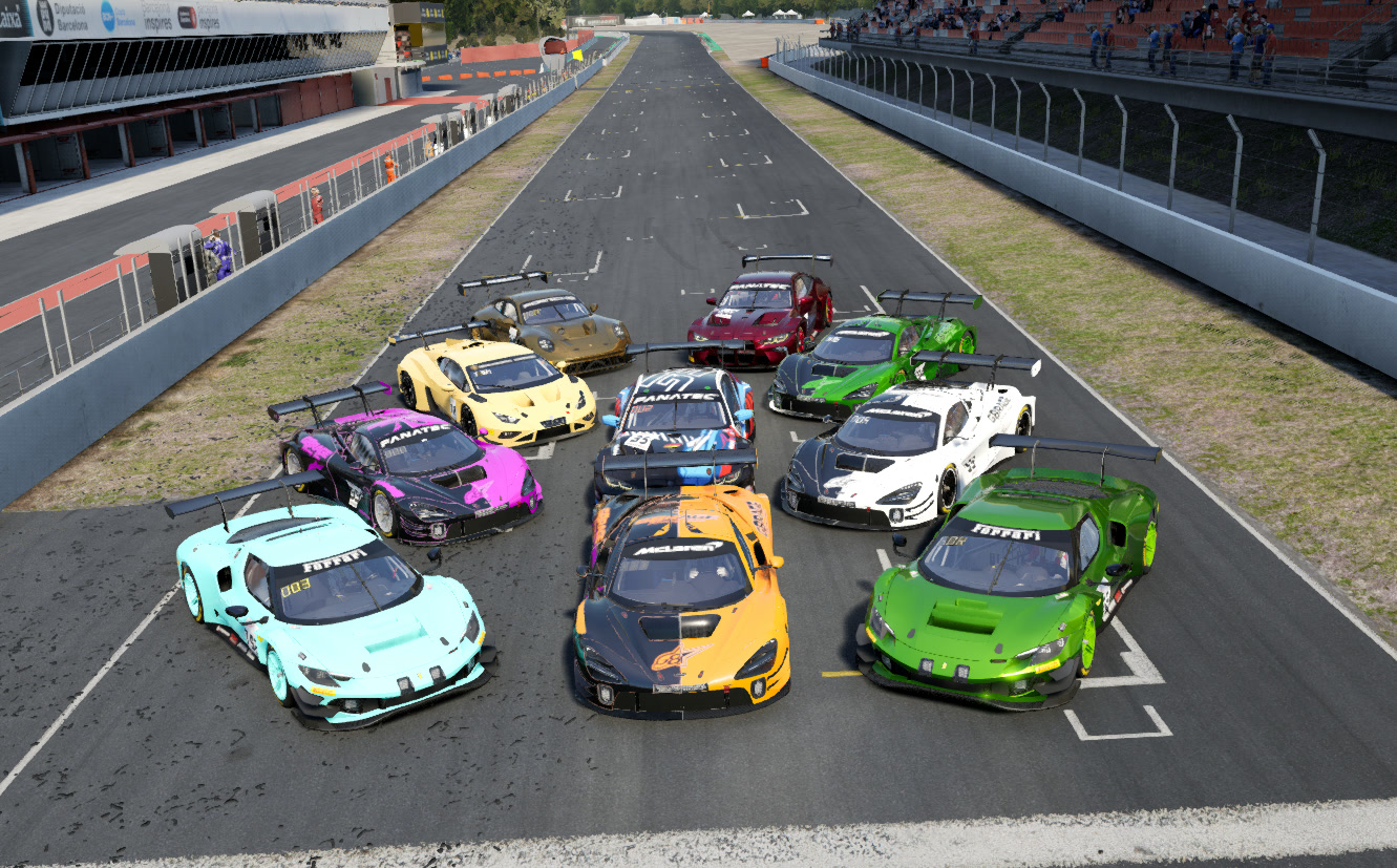 The whole team on one track